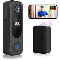 Video Türklingel mit Kamera wlan, 1080P hd Video Doorbell kabellos mit Chime Nachtsicht, 2-Wege-Audio, 150° Blickwinkel, sd & Cloud-Speicher, von ALLESIN