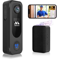 Video Türklingel mit Kamera wlan, 2K hd Video Doorbell kabellos mit Chime, Nachtsicht, 2-Wege-Audio, 150° Blickwinkel, sd & Cloud-Speicher von ALLESIN