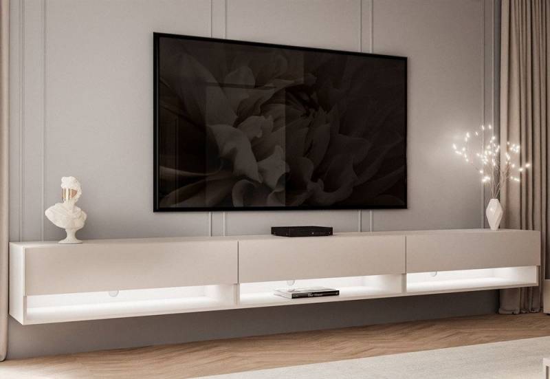 ALLHOUSE24 TV-Schrank ALISSE 270 cm Hängender Unterschrank in verschiedenen Farben + LED von ALLHOUSE24