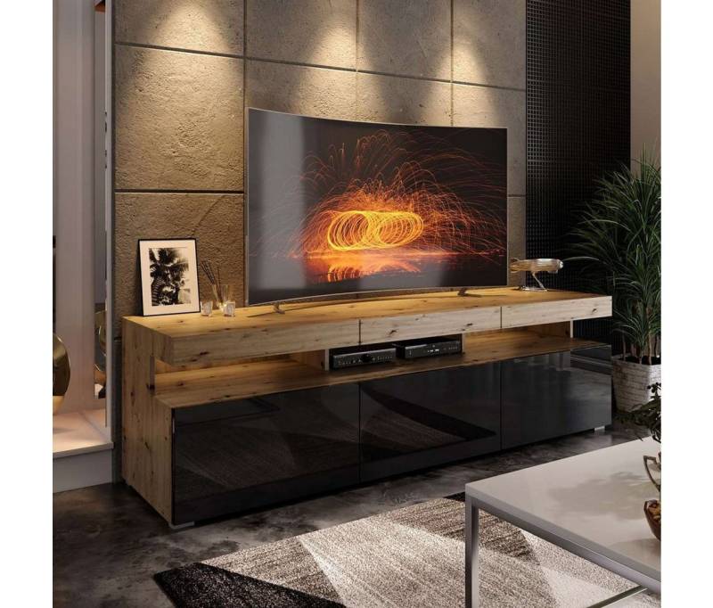 ALLHOUSE24 TV-Schrank MILANO 180 cm LED Beleuchtung Unterschrank Griffe oder Push to Open Breite 180 cm ALLHOUSE24 TV-Schrank MILANO 180 cm LED Beleuchtung Unterschrank Griffe oder Push to Open Breite 180 cm von ALLHOUSE24