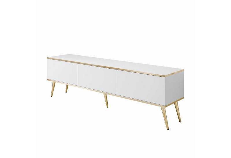 ALLHOUSE24 TV-Schrank SENSO 175 cm Unterschrank TV Lowboard Gold Metall Füße Breite 175 cm, Höhe 53 cm, Tiefe: 32 cm von ALLHOUSE24