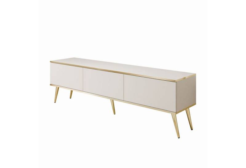 ALLHOUSE24 TV-Schrank SENSO 175 cm Unterschrank TV Lowboard Gold Metall Füße Breite 175 cm, Höhe 53 cm, Tiefe: 32 cm von ALLHOUSE24