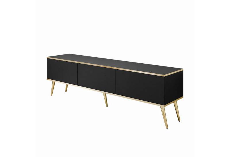 ALLHOUSE24 TV-Schrank SENSO 175 cm Unterschrank TV Lowboard Gold Metall Füße Breite 175 cm, Höhe 53 cm, Tiefe: 32 cm von ALLHOUSE24