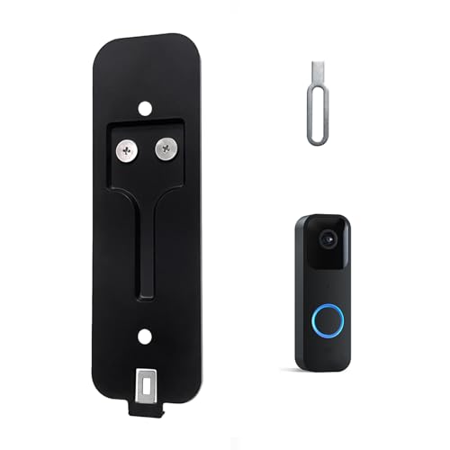 Blink Doorbell Backplate Replacement, Upgrade Blink Doorbell Camera Mount, Replacement Mounting Plate with Blink Key Tool Compitiable with Blink Doorbell (1 pack black) von ALLICAVER