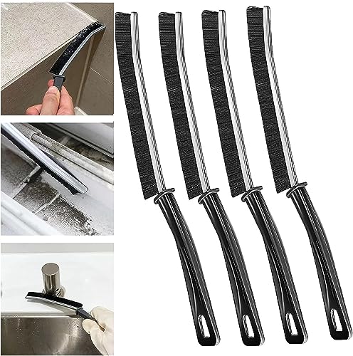 4 Stück Spaltreinigungsbürste, Hard-Bristled Crevice Cleaning Brush, Multifunktionale Fugenreinigungsbürste, Bürsten-Putzset zur Tiefenreinigung,Küche,Spaltreinigungswerkzeuge für Türfensterschienen von ALLILUYAA