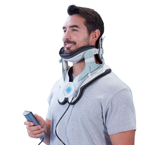 ALLILUYAA Cervical Neck Traction Device, Nackenstrecker mit 3 Power Tractions und 8 Eingebauten Airbags, Nackenretter für Linderung von Nackenschmerzen und zum Schutz ALLILUYAA Cervical Neck Traction Device, Nackenstrecker mit 3 Power Tractions und 8 Eingebauten Airbags, Nackenretter für Linderung von Nackenschmerzen und zum Schutz von ALLILUYAA