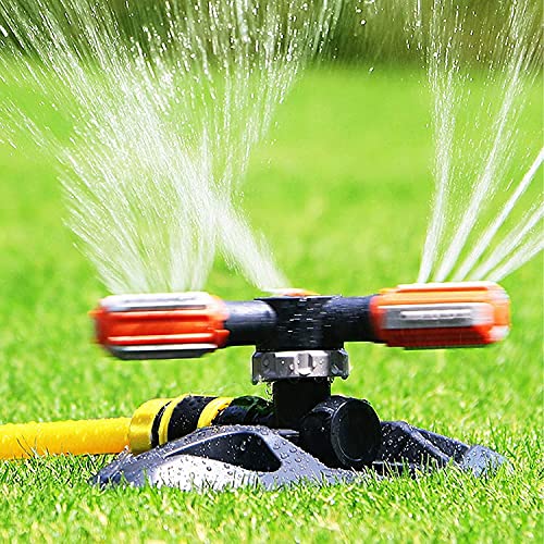 Garten Sprinkler,Automatische 360 Grad Rotierende Rasen Wasser Sprinkler,3-Arm Sprenger Gardena Rotierende Sprinkler Sprenger für Bewässerungsanlagen für Rasen,Pflanzen,Blumen,Gemüse von ALLILUYAA