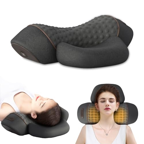 ALLILUYAA Thera Pillow,Heated Massage Neck Pillow,Adjustable Memory Foam Pillows for Relieves Neck and Shoulder Pain(Schwarz) von ALLILUYAA