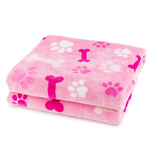 ALLISANDRO® Hundedecke Haustier Katzen Decke Flanell Rosa sehr Weich und Schöne perfekt für Winter(160 * 100cm) von ALLISANDRO