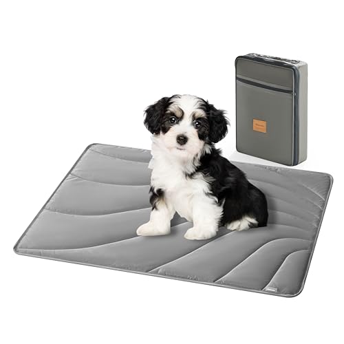ALLISANDRO Hundedecke Premium Nylon Outdoor Hundebett Trail Pup Reisematte mit Packsack - Stilvolle Wasserabweisende kautaugliche Hundecampingmatte für ultimativen Komfort von ALLISANDRO