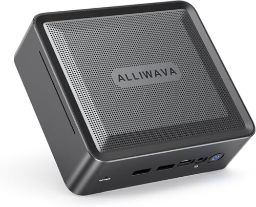 ALLIWAVA U58 Mini PC AMD Ryzen 7 5825U 32GB DDR4 512GB NVME SSD (8C/16T, bis zu 4.5 GHz), WiFi 6E & BT5.2, 2X HDMI & USB-C Dreifacher 4K60Hz-Ausgang, Home-Büro und Multimedia Computer von ALLIWAVA