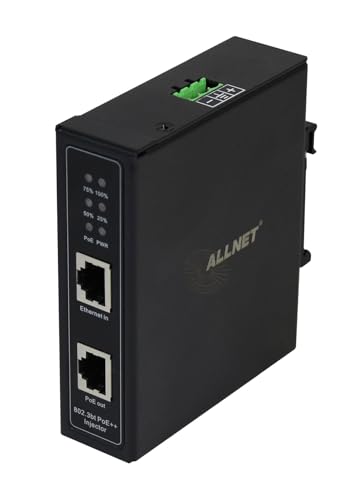 ALLNET Z PoE Injektor Industrial Gigabit/PoE BT (15,4W/30W/90W) / DIN/Metallgehäuse/ALL-PI2014-I-BT90 von AllNet