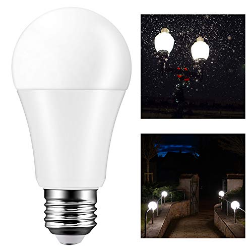 ALLOMN Licht Sensor Lampe, 12W/8W E27 Nachtlicht Automatische Dämmerung, um die Glühbirne zu Dämmen Energiesparend IP44 Wasserdichter Außenbereich für Garten Innenhof Wand (Kaltes Weiß, 12W) von ALLOMN