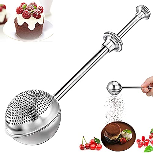 ALLOMN Mehl-Staubwedel zum Backen, Tee-Ei für losen Tee, Puderzucker-Shaker, Staubwedel für Backwaren, Edelstahl Puderzucker Shaker Staubwedel von ALLOMN