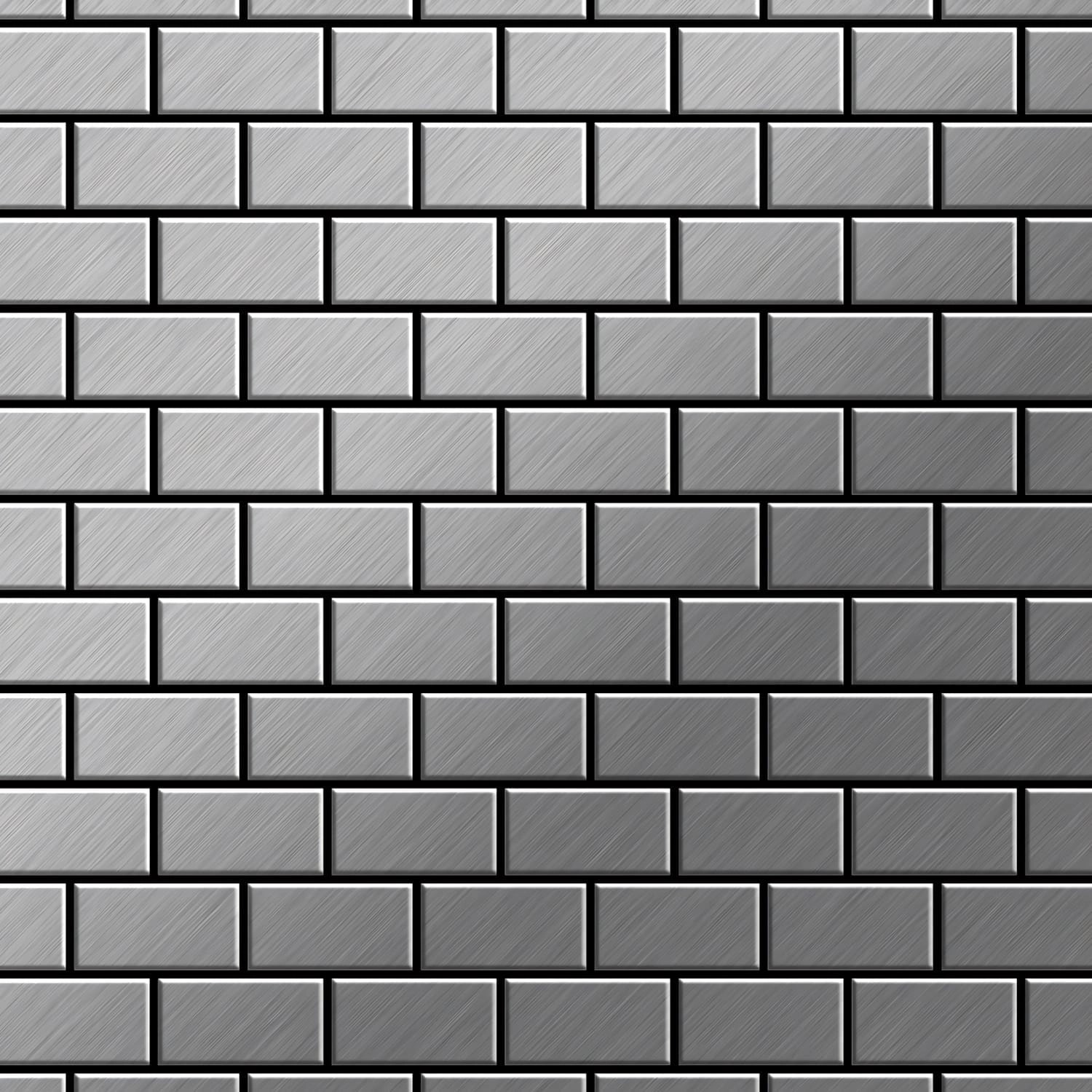 ALLOY Mosaik Fliese Massiv Metall Edelstahl Gebürstet Grau 1,6mm Stark House-s-s-b 1 Paket mit 10 Matten 0,98 m2 Grau ALLOY Mosaik Fliese Massiv Metall Edelstahl Gebürstet Grau 1,6mm Stark House-s-s-b 1 Paket mit 10 Matten 0,98 m2 Grau von ALLOY