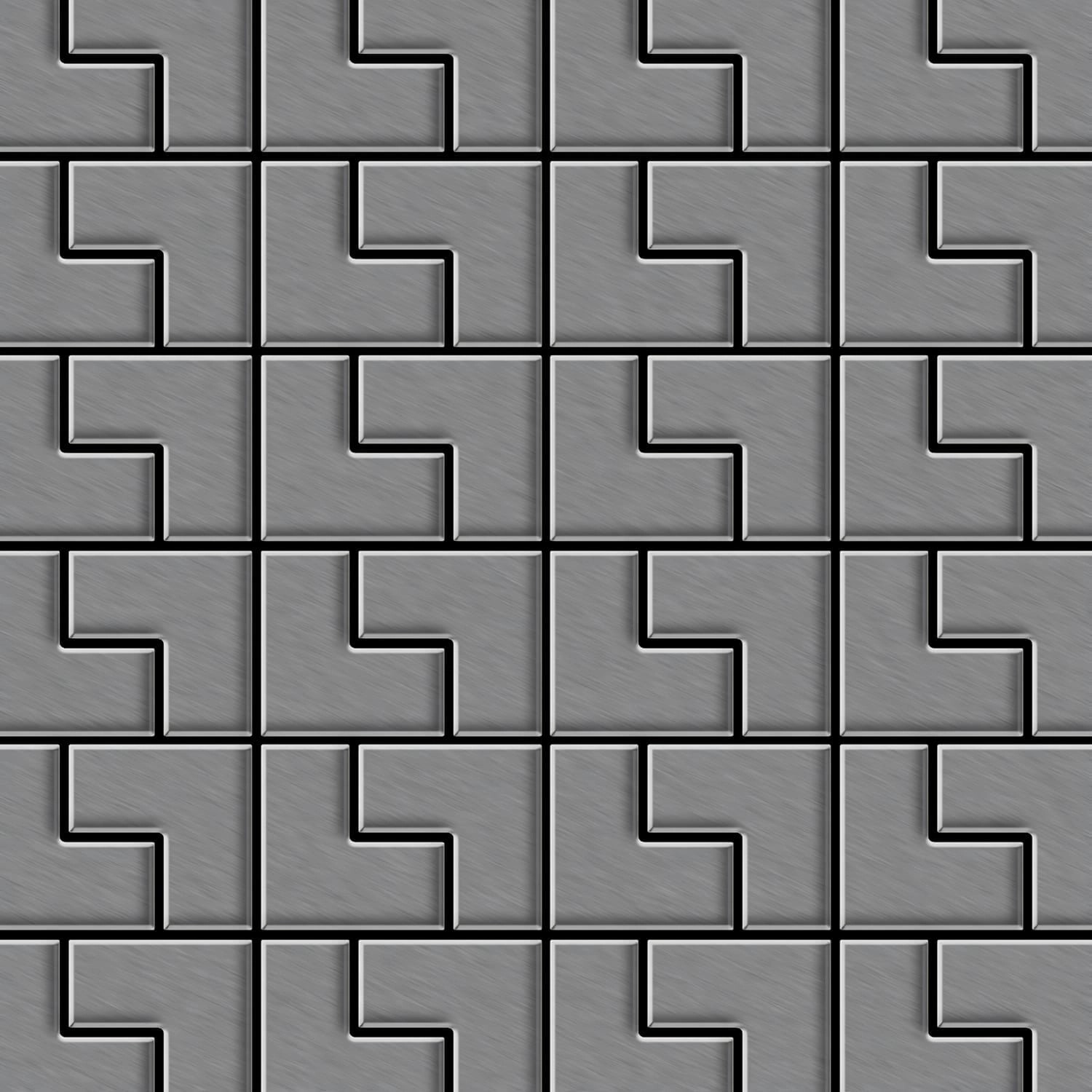 ALLOY Mosaik Fliese Massiv Metall Edelstahl Gebürstet Grau 1,6mm Stark Kink-s-s-b 1 Paket mit 10 Matten 0,93 m2 Grau ALLOY Mosaik Fliese Massiv Metall Edelstahl Gebürstet Grau 1,6mm Stark Kink-s-s-b 1 Paket mit 10 Matten 0,93 m2 Grau von ALLOY