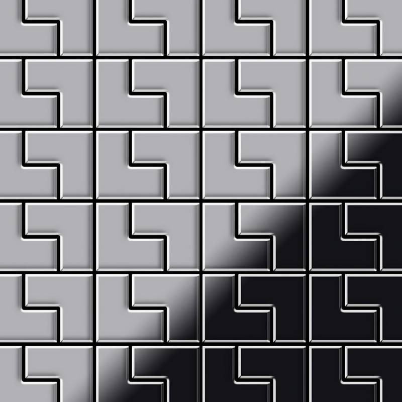 ALLOY Mosaik Fliese Massiv Metall Edelstahl Hochglänzend Grau 1,6mm Stark Kink-s-s-m 1 Paket mit 10 Matten 0,93 m2 Grau ALLOY Mosaik Fliese Massiv Metall Edelstahl Hochglänzend Grau 1,6mm Stark Kink-s-s-m 1 Paket mit 10 Matten 0,93 m2 Grau von ALLOY