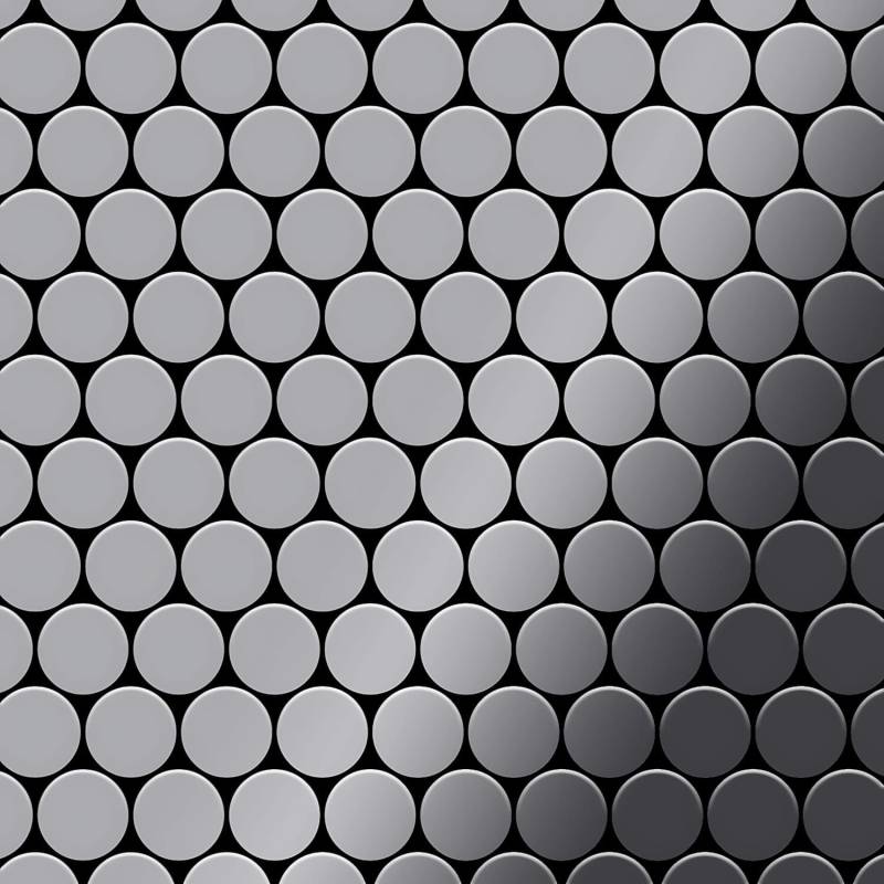 ALLOY Mosaik Fliese Massiv Metall Edelstahl Hochglanz Grau 1,6mm Dollar-s-s-m 1 Paket mit 10 Matten 0,88 m2 Grau von ALLOY