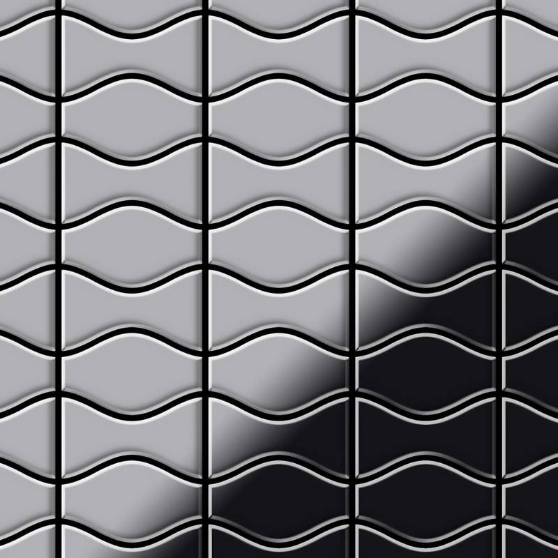 ALLOY Mosaik Fliese Massiv Metall Edelstahl Hochglanz Grau 1,6mm Kismet & Karma-s-s-m 1 Paket mit 10 Matten 0,86 m2 Grau ALLOY Mosaik Fliese Massiv Metall Edelstahl Hochglanz Grau 1,6mm Kismet & Karma-s-s-m 1 Paket mit 10 Matten 0,86 m2 Grau von ALLOY