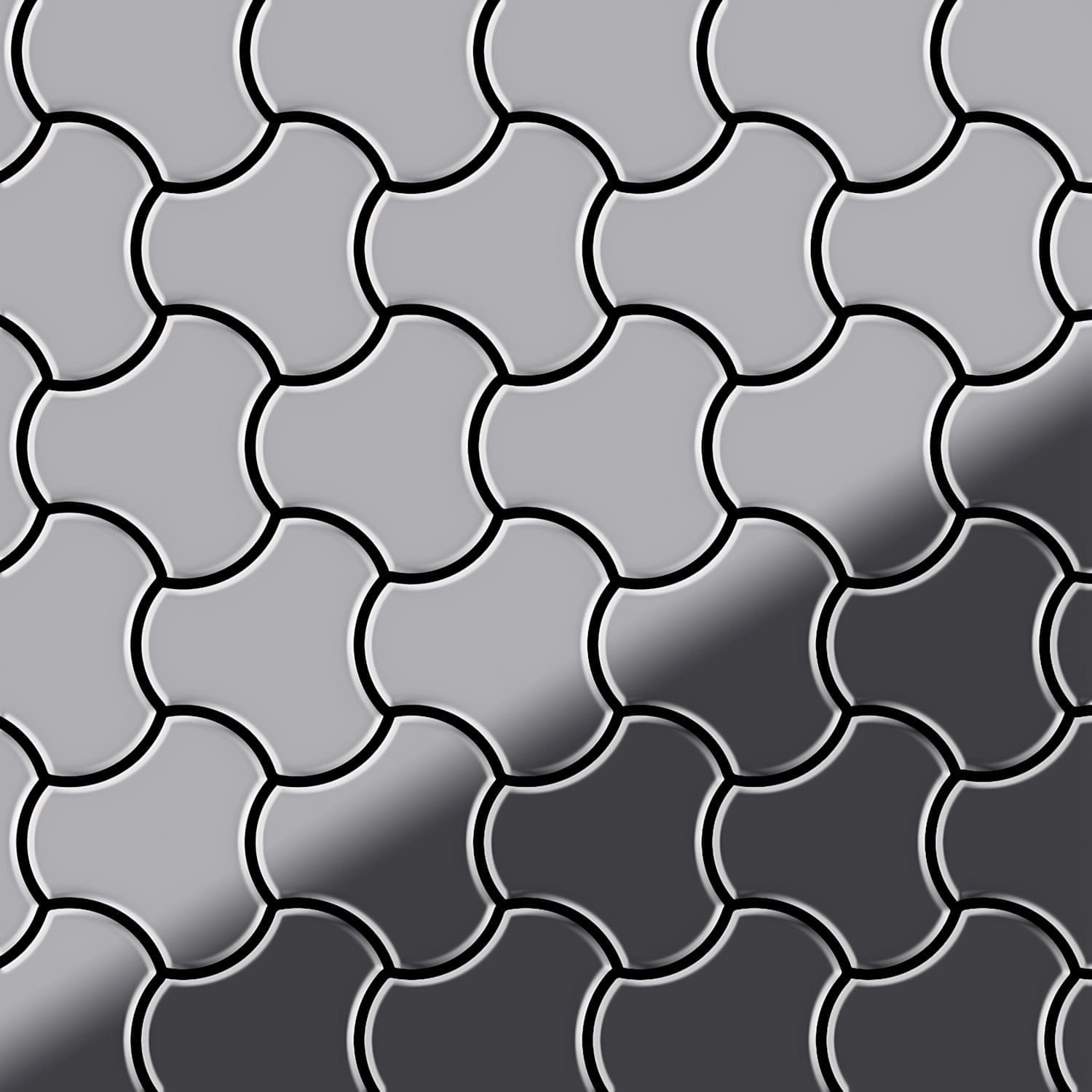 ALLOY Mosaik Fliese Massiv Metall Edelstahl Hochglanz Grau 1,6mm Ubiquity-s-s-m 1 Paket mit 10 Matten 0,75 m2 Grau ALLOY Mosaik Fliese Massiv Metall Edelstahl Hochglanz Grau 1,6mm Ubiquity-s-s-m 1 Paket mit 10 Matten 0,75 m2 Grau von ALLOY