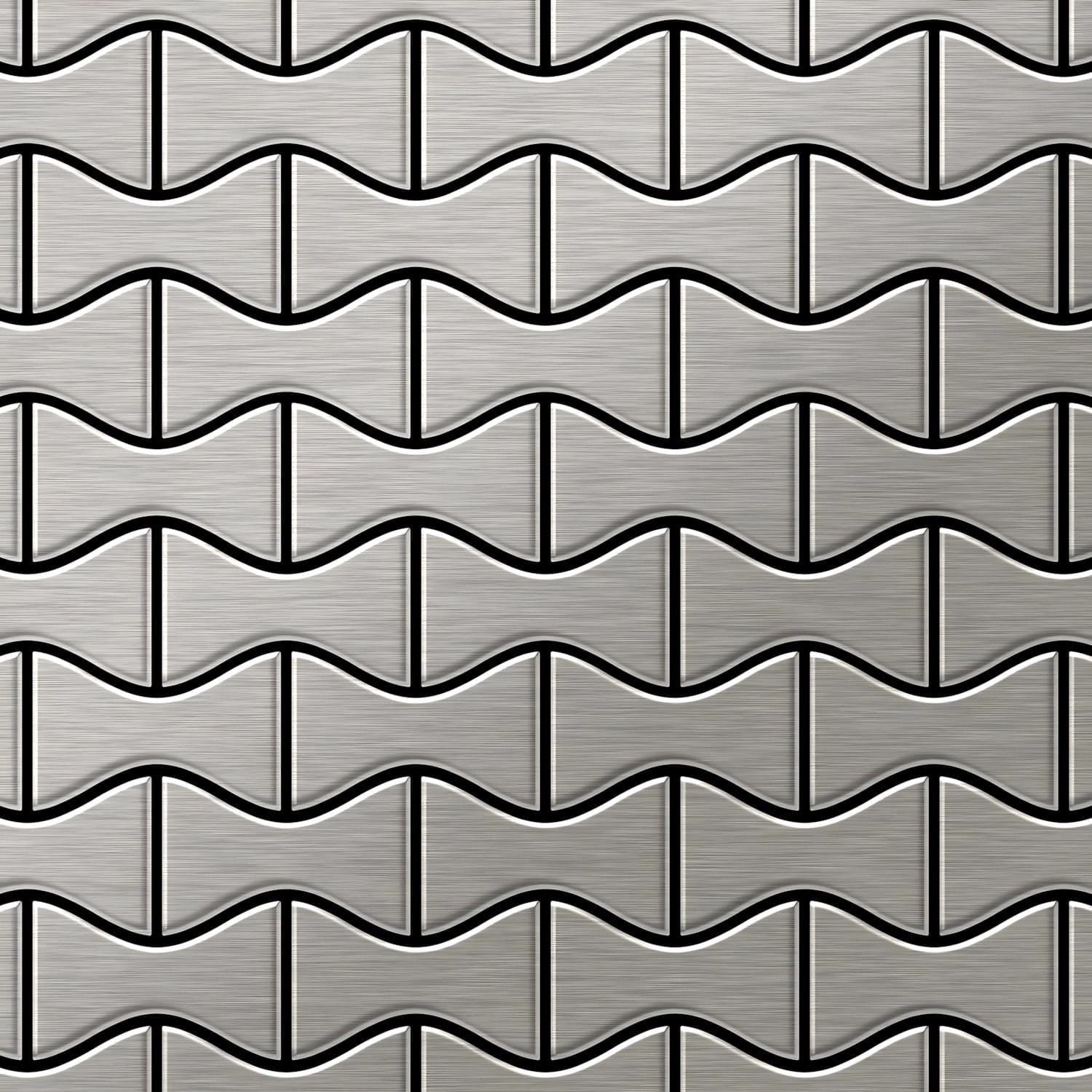 ALLOY Mosaik Fliese Massiv Metall Edelstahl Marine Gebürstet Grau 1,6mm Kismet-s-s-mb 1 Paket mit 10 Matten 0,86 m2 Grau ALLOY Mosaik Fliese Massiv Metall Edelstahl Marine Gebürstet Grau 1,6mm Kismet-s-s-mb 1 Paket mit 10 Matten 0,86 m2 Grau von ALLOY