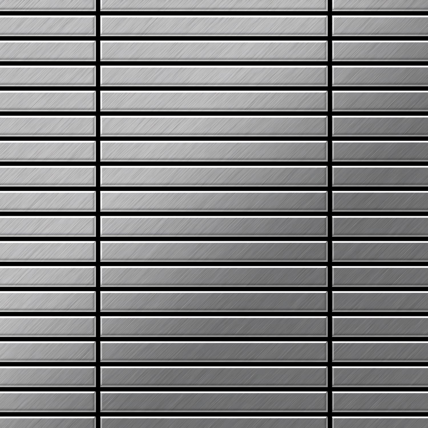 ALLOY Mosaik Fliese Massiv Metall Edelstahl Marine Gebürstet Grau 1,6mm Linear-s-s-mb 1 Paket mit 10 Matten 0,94 m2 Grau ALLOY Mosaik Fliese Massiv Metall Edelstahl Marine Gebürstet Grau 1,6mm Linear-s-s-mb 1 Paket mit 10 Matten 0,94 m2 Grau von ALLOY
