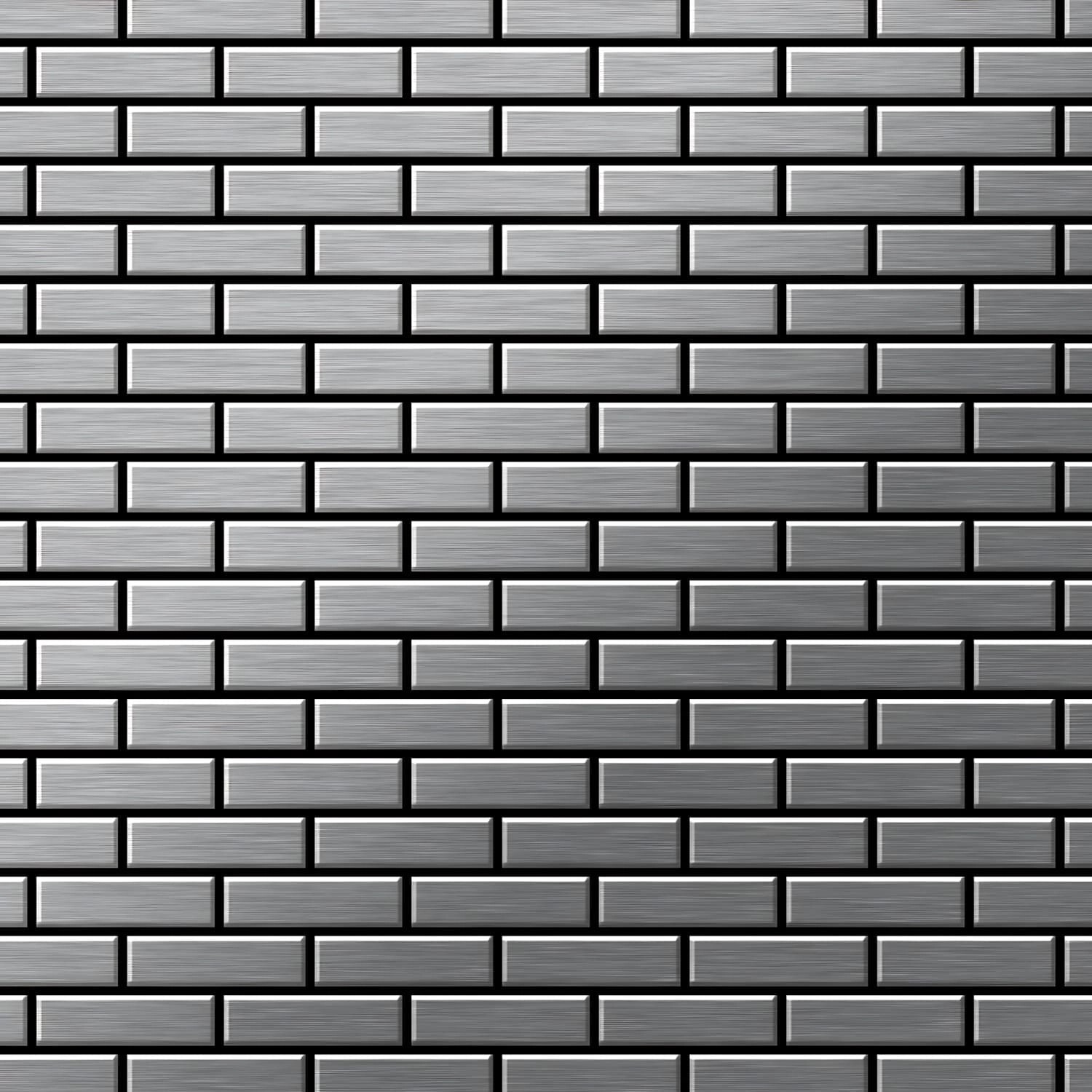 ALLOY Mosaik Fliese Massiv Metall Edelstahl Marine Gebürstet Grau 1,6mm Pk-s-s-mb 1 Paket mit 10 Matten 0,88 m2 Grau ALLOY Mosaik Fliese Massiv Metall Edelstahl Marine Gebürstet Grau 1,6mm Pk-s-s-mb 1 Paket mit 10 Matten 0,88 m2 Grau von ALLOY