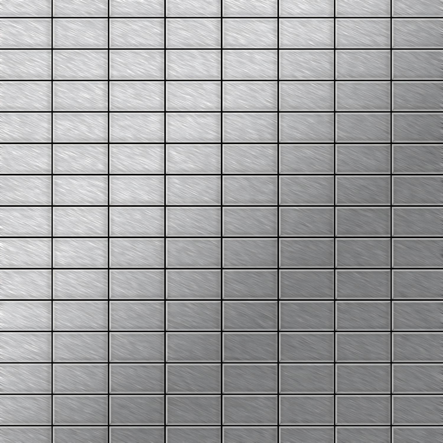 ALLOY Mosaik Fliese Massiv Metall Edelstahl Marine Gebürstet Grau Bauhaus-s-s-mb 1 Paket mit 10 Matten 1,05 m2 Grau ALLOY Mosaik Fliese Massiv Metall Edelstahl Marine Gebürstet Grau Bauhaus-s-s-mb 1 Paket mit 10 Matten 1,05 m2 Grau von ALLOY