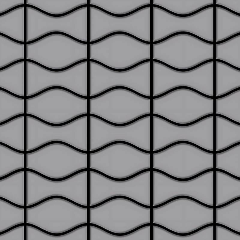 ALLOY Mosaik Fliese Massiv Metall Edelstahl Matt Grau 1,6mm Kismet & Karma-s-s-ma 1 Paket mit 10 Matten 0,86 m2 Grau von ALLOY