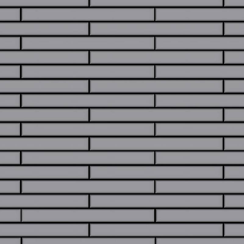 ALLOY Mosaik Fliese Massiv Metall Edelstahl Matt Grau 1,6mm Stark Avenue-s-s-ma 1 Paket mit 10 Matten 0,74 m2 Grau von ALLOY