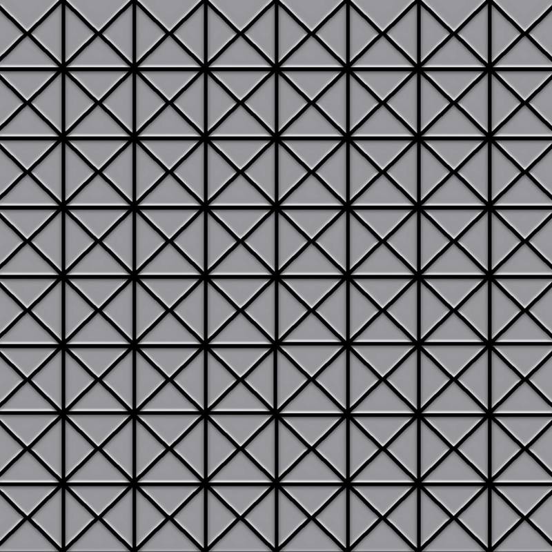 ALLOY Mosaik Fliese Massiv Metall Edelstahl Matt Grau 1,6mm Stark Deco-s-s-ma 1 Paket mit 10 Matten 0,92 m2 Grau von ALLOY