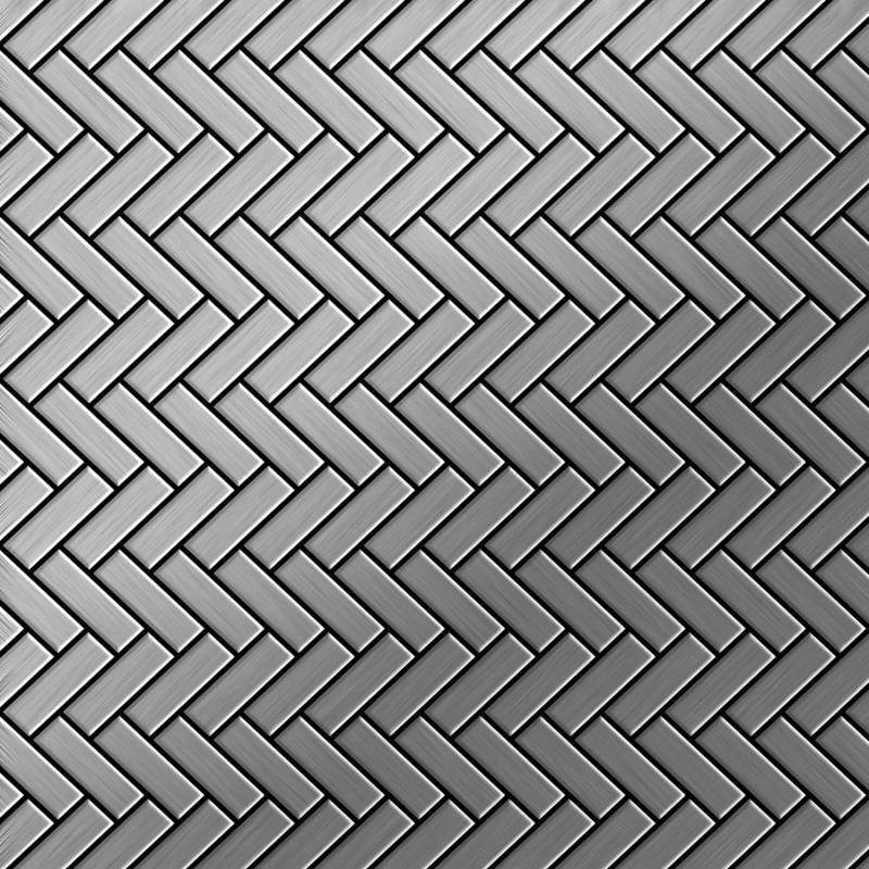 ALLOY Mosaik Fliese Massiv Metall Edelstahl Matt Grau 1,6mm Stark Herringbone-s-s-ma 1 Paket mit 10 Matten 0,85 m2 Grau ALLOY Mosaik Fliese Massiv Metall Edelstahl Matt Grau 1,6mm Stark Herringbone-s-s-ma 1 Paket mit 10 Matten 0,85 m2 Grau von ALLOY