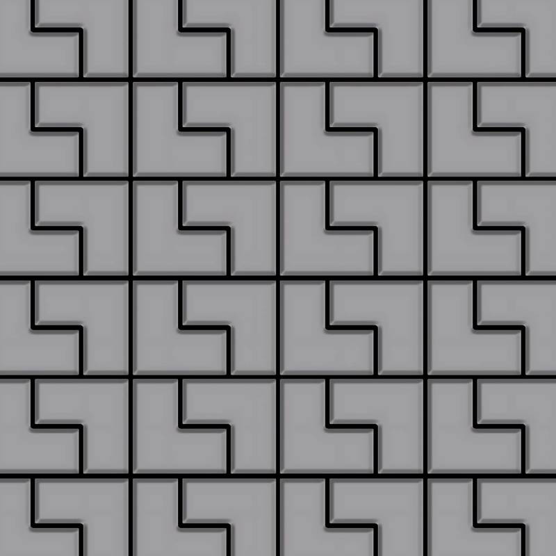 ALLOY Mosaik Fliese Massiv Metall Edelstahl Matt Grau 1,6mm Stark Kink-s-s-ma 1 Paket mit 10 Matten 0,93 m2 Grau von ALLOY