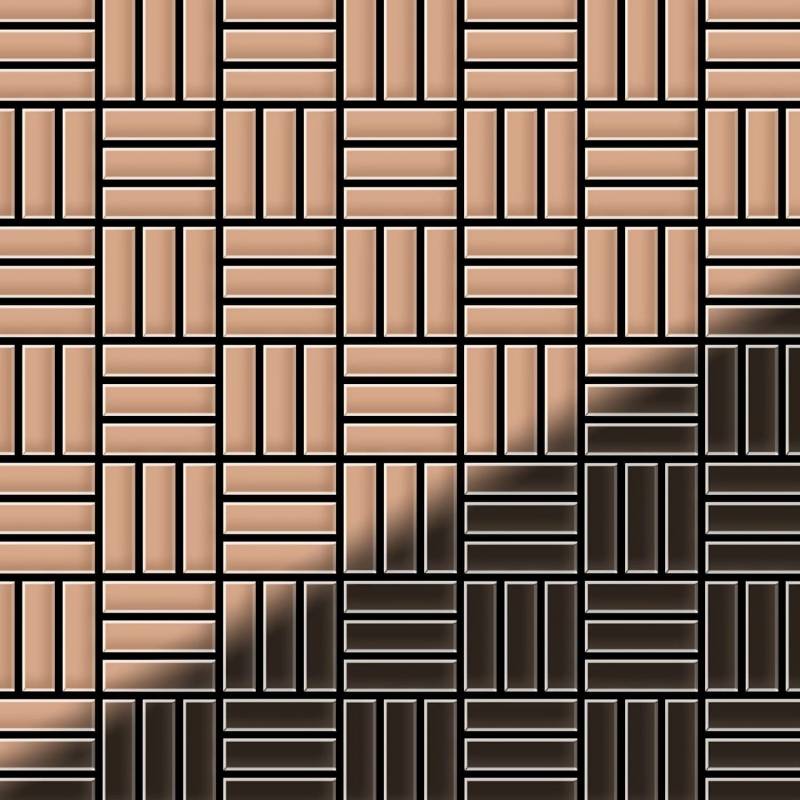 ALLOY Mosaik Fliese Massiv Metall Kupfer Gewalzt Kupfer 1,6mm Stark Basketweave-cm 1 Paket mit 10 Matten 0,82 m2 Kupfer ALLOY Mosaik Fliese Massiv Metall Kupfer Gewalzt Kupfer 1,6mm Stark Basketweave-cm 1 Paket mit 10 Matten 0,82 m2 Kupfer von ALLOY