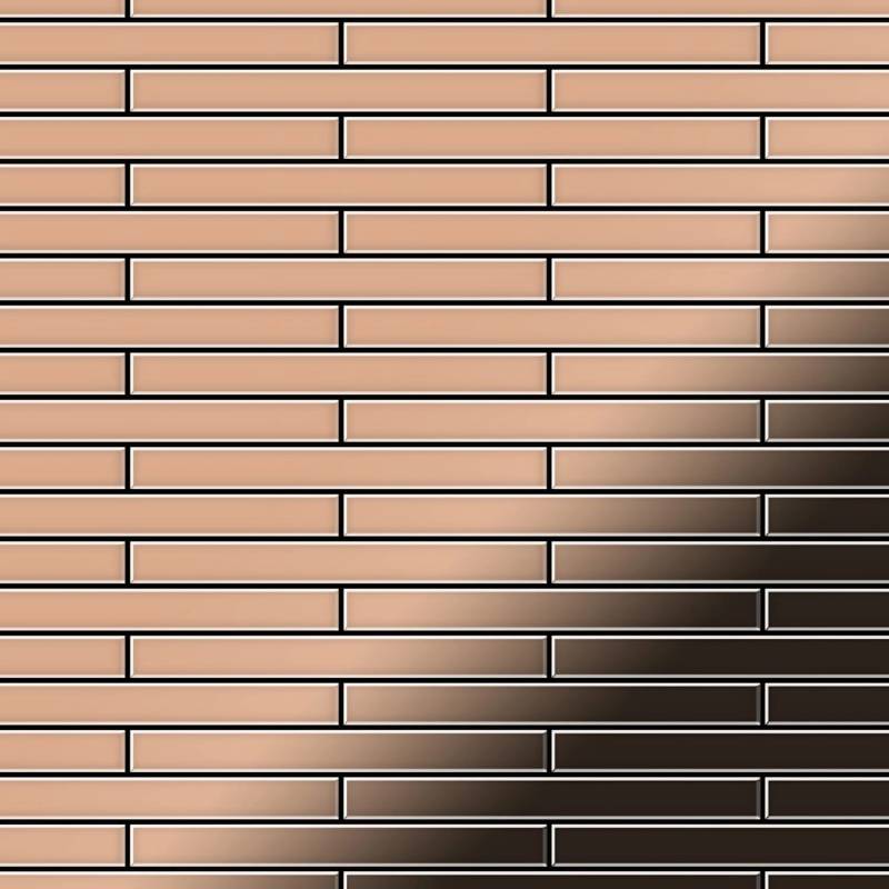 ALLOY Mosaik Fliese Massiv Metall Kupfer Gewalzt Kupfer 1,6mm Stark Deedee-cm 1 Paket mit 10 Matten 0,63 m2 Kupfer von ALLOY