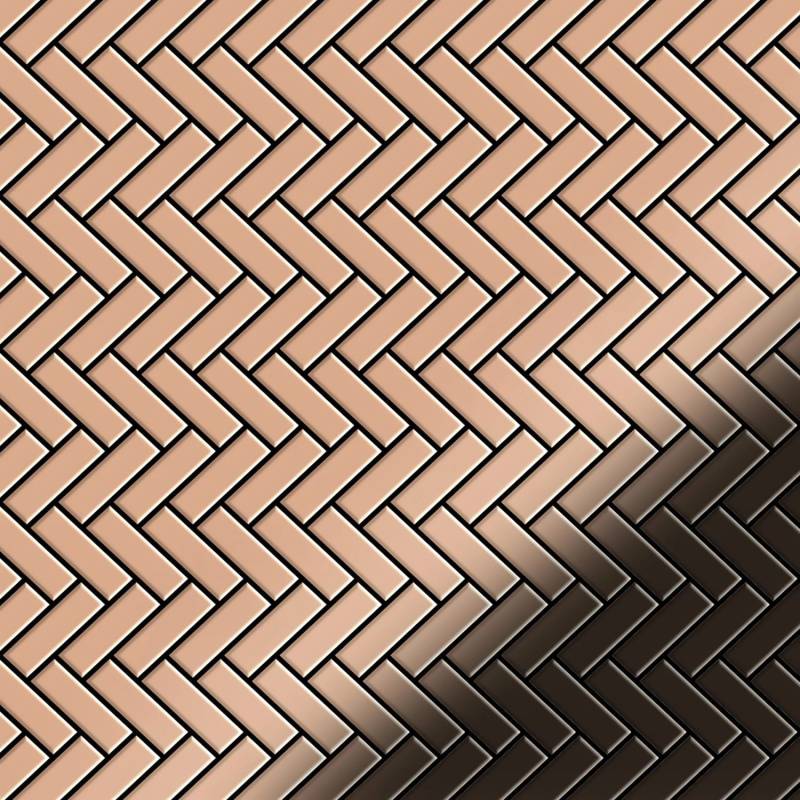 ALLOY Mosaik Fliese Massiv Metall Kupfer Gewalzt Kupfer 1,6mm Stark Herringbone-cm 1 Paket mit 10 Matten 0,85 m2 Kupfer ALLOY Mosaik Fliese Massiv Metall Kupfer Gewalzt Kupfer 1,6mm Stark Herringbone-cm 1 Paket mit 10 Matten 0,85 m2 Kupfer von ALLOY