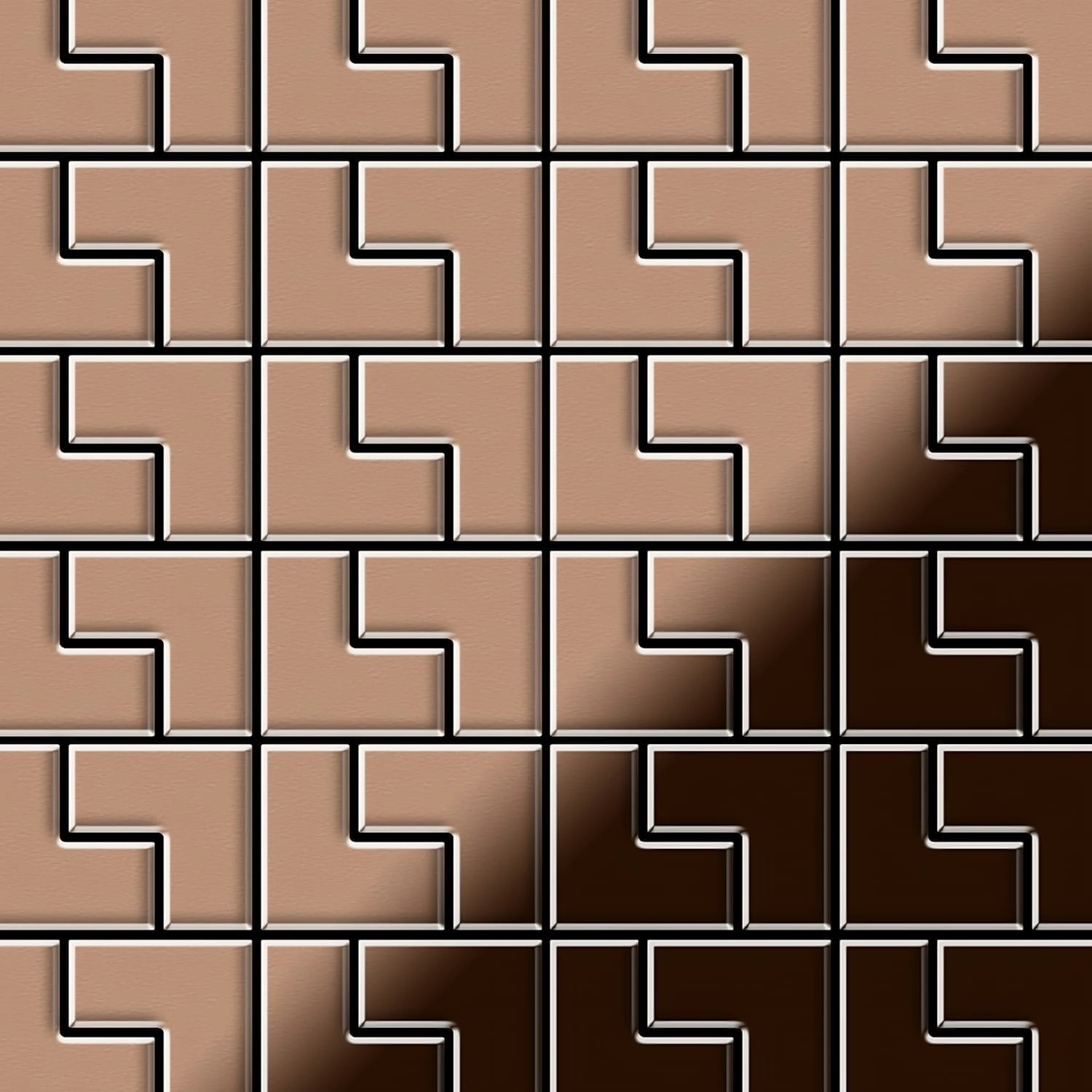 ALLOY Mosaik Fliese Massiv Metall Kupfer Gewalzt Kupfer 1,6mm Stark Kink-cm 1 Paket mit 10 Matten 0,93 m2 Kupfer ALLOY Mosaik Fliese Massiv Metall Kupfer Gewalzt Kupfer 1,6mm Stark Kink-cm 1 Paket mit 10 Matten 0,93 m2 Kupfer von ALLOY