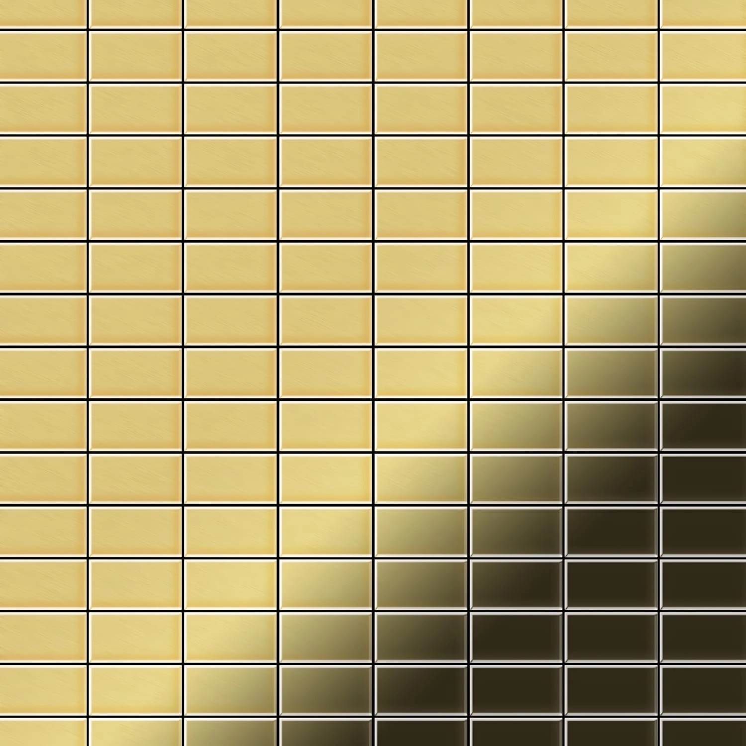 ALLOY Mosaik Fliese Massiv Metall Messing Gewalzt Gold 1,6mm Stark Bauhaus-bm 1 Paket mit 10 Matten 1,05 m2 Gold ALLOY Mosaik Fliese Massiv Metall Messing Gewalzt Gold 1,6mm Stark Bauhaus-bm 1 Paket mit 10 Matten 1,05 m2 Gold von ALLOY