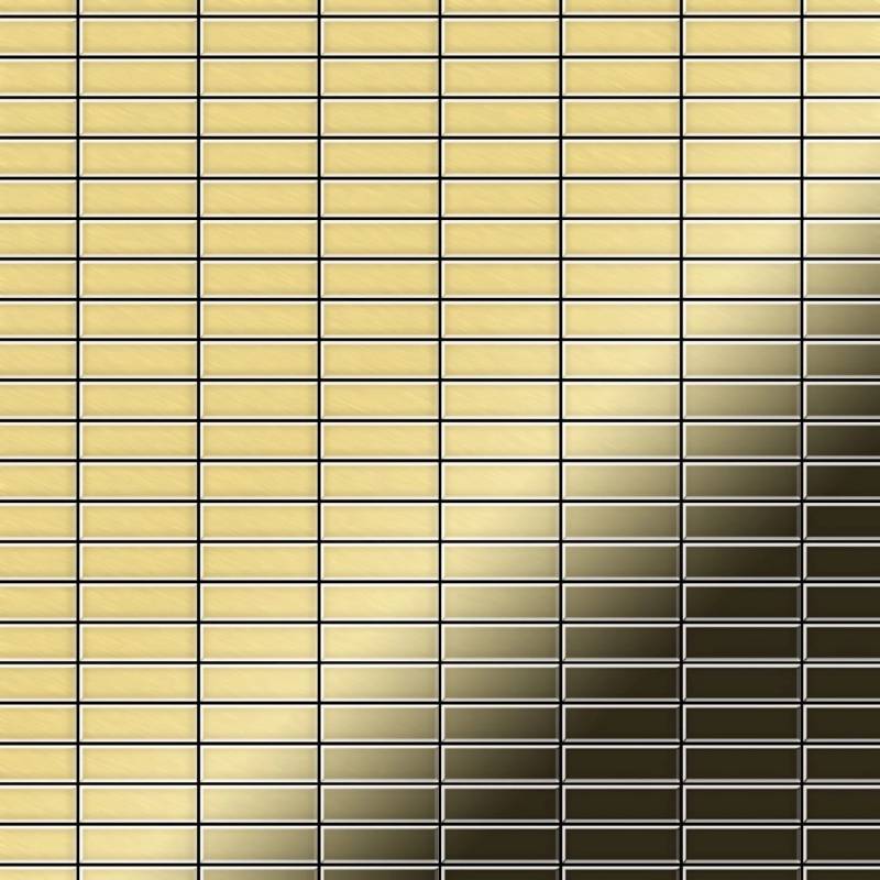 ALLOY Mosaik Fliese Massiv Metall Messing Gewalzt Gold 1,6mm Stark Cabin-bm 1 Paket mit 10 Matten 1,01 m2 Gold von ALLOY