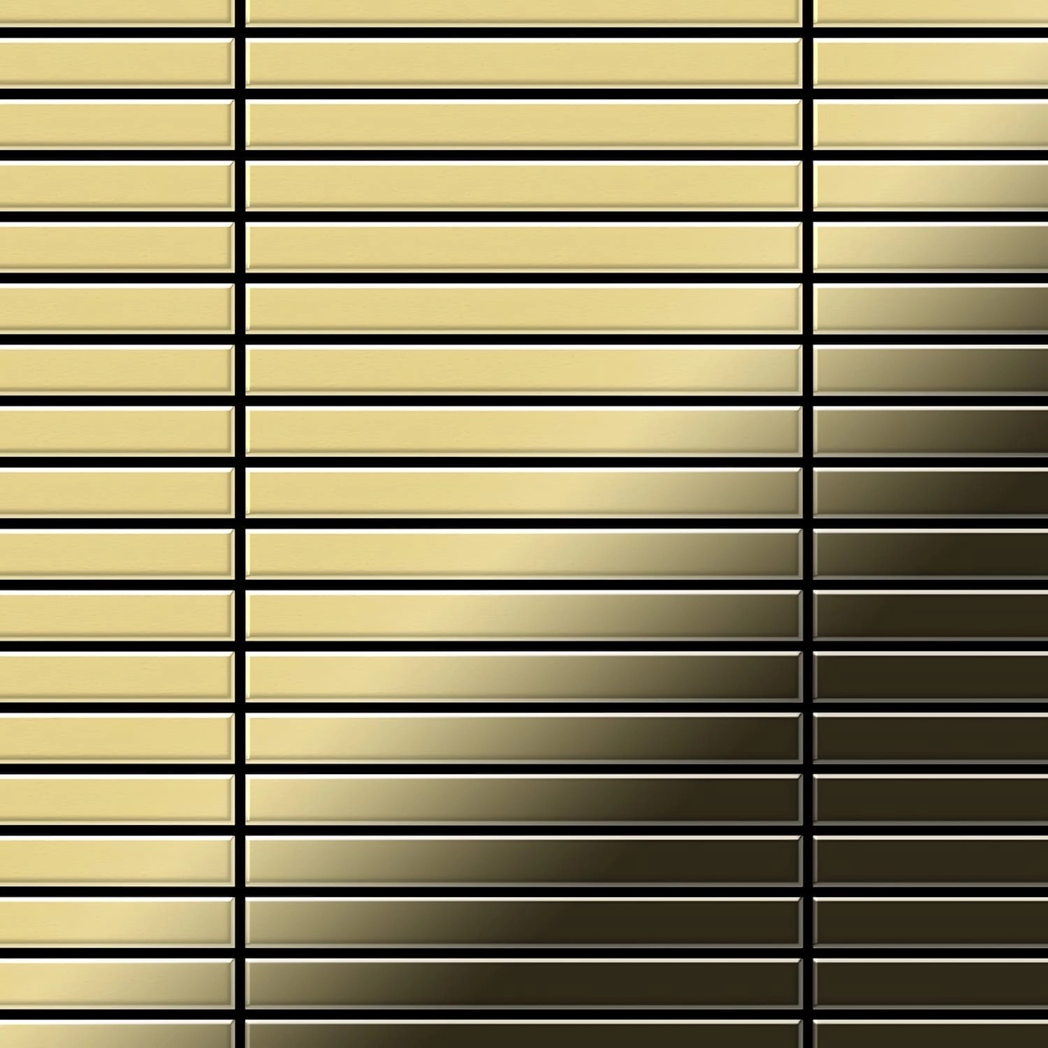 ALLOY Mosaik Fliese Massiv Metall Messing Gewalzt Gold 1,6mm Stark Linear-bm 1 Paket mit 10 Matten 0,94 m2 Gold ALLOY Mosaik Fliese Massiv Metall Messing Gewalzt Gold 1,6mm Stark Linear-bm 1 Paket mit 10 Matten 0,94 m2 Gold von ALLOY