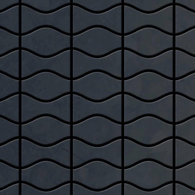 ALLOY Mosaik Fliese Massiv Metall Rohstahl Gewalzt Grau 1,6mm Kismet & Karma-rs 1 Paket mit 10 Matten 0,86 m2 Grau von ALLOY