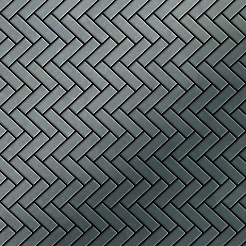 ALLOY Mosaik Fliese Massiv Metall Rohstahl Gewalzt Grau 1,6mm Stark Herringbone-rs 1 Paket mit 10 Matten 0,85 m2 Grau ALLOY Mosaik Fliese Massiv Metall Rohstahl Gewalzt Grau 1,6mm Stark Herringbone-rs 1 Paket mit 10 Matten 0,85 m2 Grau von ALLOY