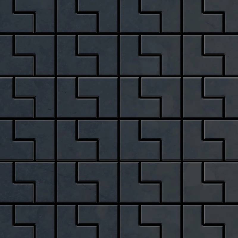 ALLOY Mosaik Fliese Massiv Metall Rohstahl Gewalzt Grau 1,6mm Stark Kink-rs 1 Paket mit 10 Matten 0,93 m2 Grau von ALLOY