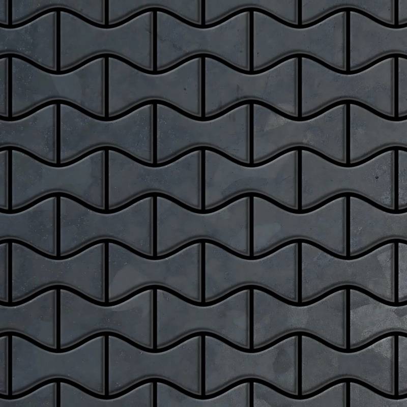 ALLOY Mosaik Fliese Massiv Metall Rohstahl Gewalzt Grau 1,6mm Stark Kismet-rs 1 Paket mit 10 Matten 0,86 m2 Grau von ALLOY