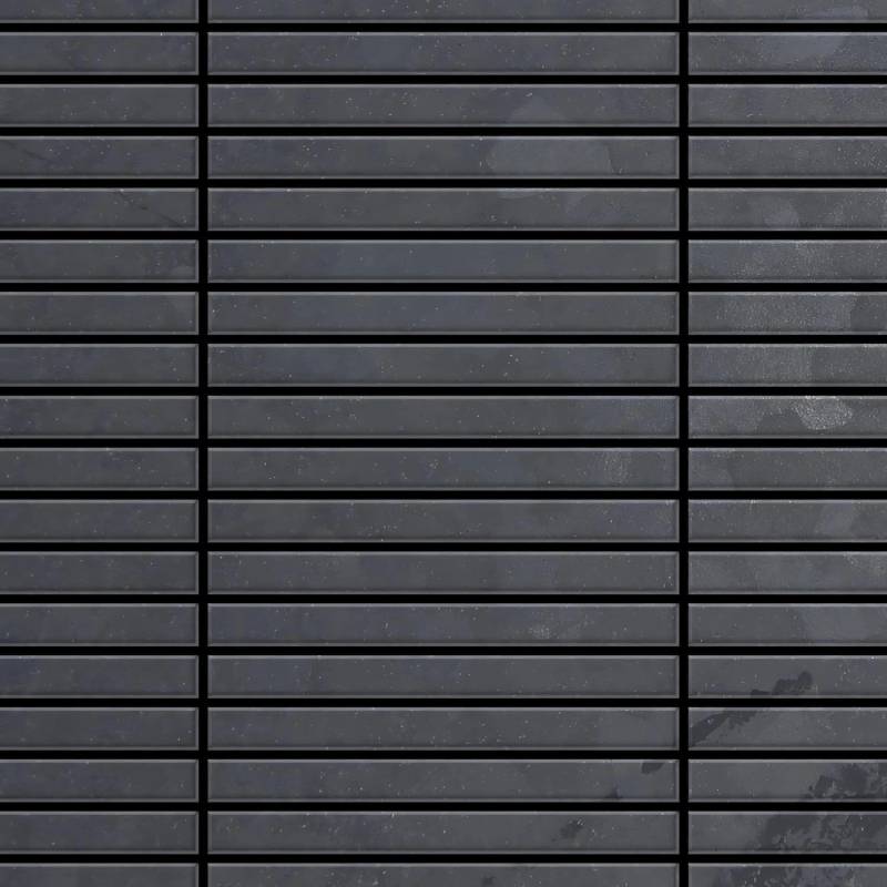 ALLOY Mosaik Fliese Massiv Metall Rohstahl Gewalzt Grau 1,6mm Stark Linear-rs 1 Paket mit 10 Matten 0,94 m2 Grau von ALLOY