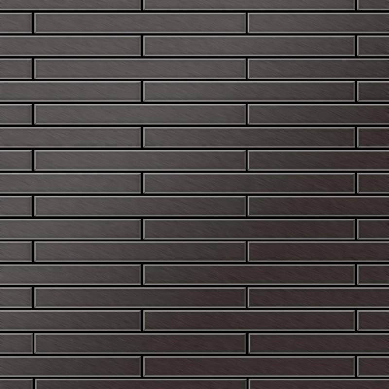 ALLOY Mosaik Fliese Massiv Metall Titan Gebürstet Dunkelgrau 1,6mm Stark Avenue-ti-sb 1 Paket mit 10 Matten 0,74 m2 Grau von ALLOY