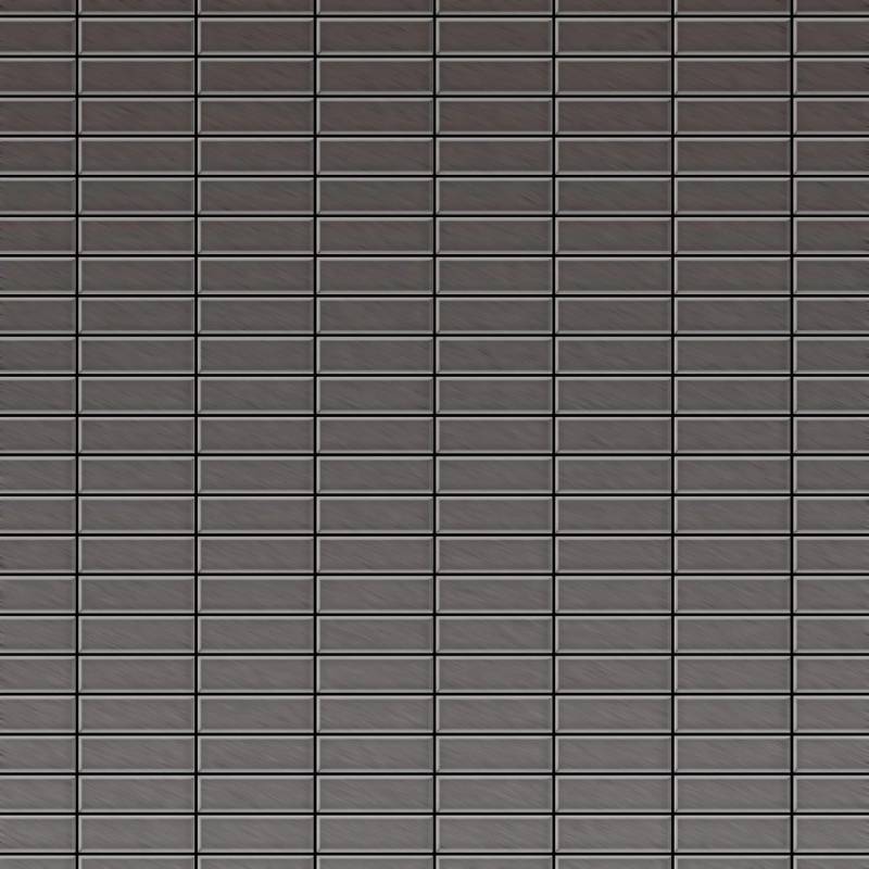 ALLOY Mosaik Fliese Massiv Metall Titan Gebürstet Dunkelgrau 1,6mm Stark Cabin-ti-sb 1 Paket mit 10 Matten 1,01 m2 Grau von ALLOY