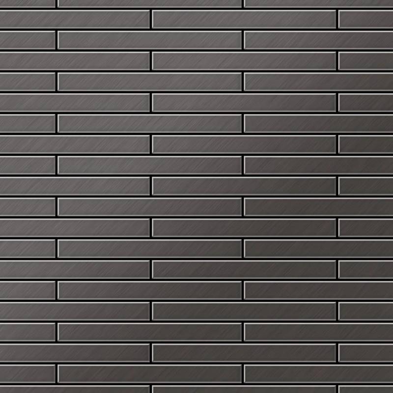 ALLOY Mosaik Fliese Massiv Metall Titan Gebürstet Dunkelgrau 1,6mm Stark Deedee-ti-sb 1 Paket mit 10 Matten 0,63 m2 Grau von ALLOY
