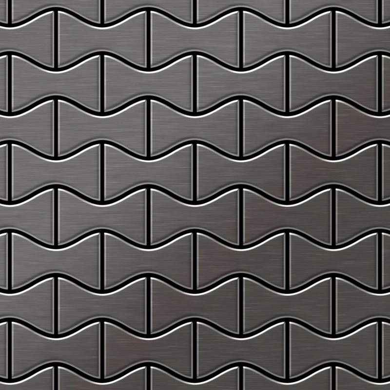 ALLOY Mosaik Fliese Massiv Metall Titan Gebürstet Dunkelgrau 1,6mm Stark Kismet-ti-sb, 1 Paket mit 10 Matten 0,86 m2 Grau ALLOY Mosaik Fliese Massiv Metall Titan Gebürstet Dunkelgrau 1,6mm Stark Kismet-ti-sb, 1 Paket mit 10 Matten 0,86 m2 Grau von ALLOY