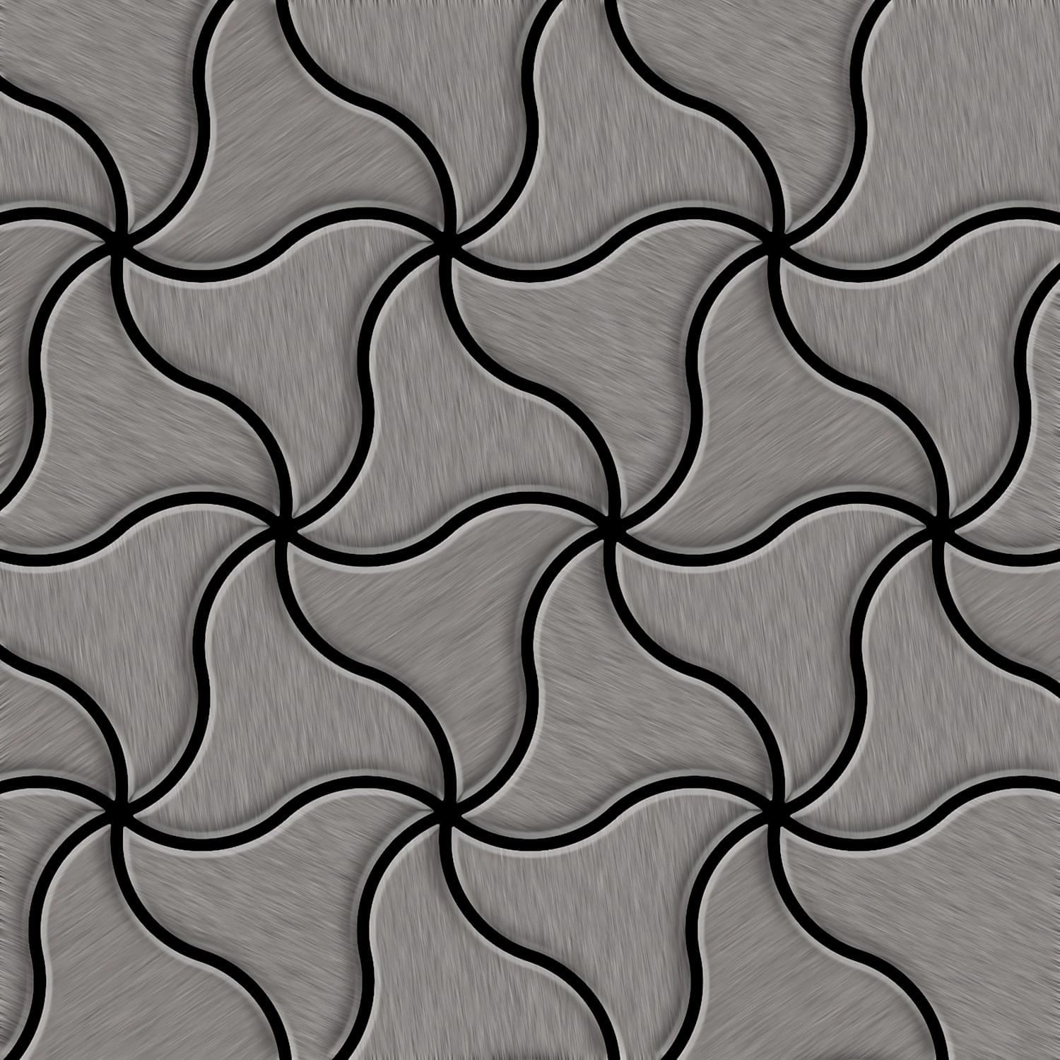 ALLOY Mosaik Fliese Massiv Metall Titan Gebürstet Dunkelgrau 1,6mm Stark Ninja-ti-sb, 1 Paket mit 10 Matten 0,67 m2 Grau ALLOY Mosaik Fliese Massiv Metall Titan Gebürstet Dunkelgrau 1,6mm Stark Ninja-ti-sb, 1 Paket mit 10 Matten 0,67 m2 Grau von ALLOY